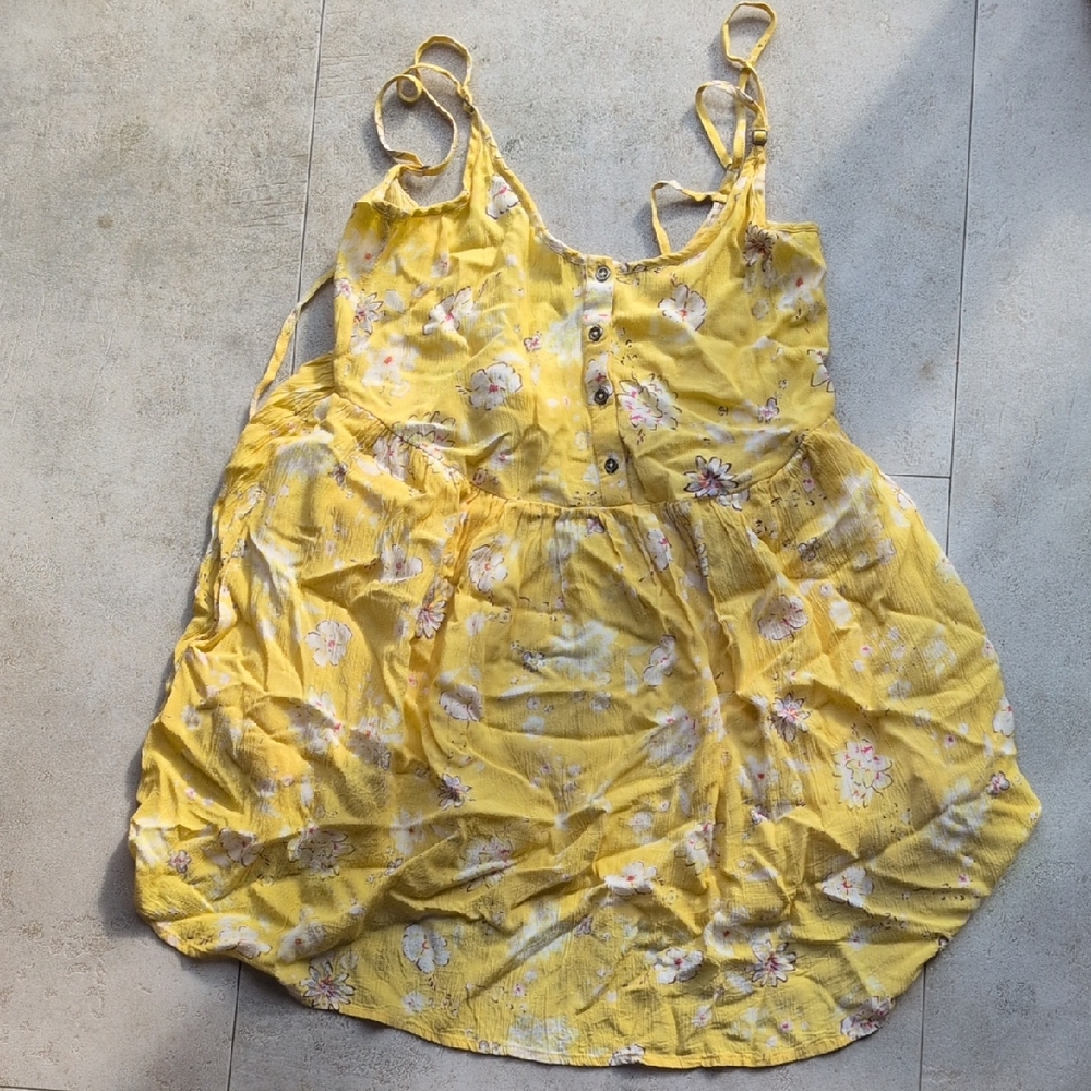 Billabong Women's Mini Dress Floral Yellow